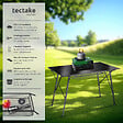 TECTAKE - Table pliante en aluminium Bastian, réglable en hauteur noir - vignette