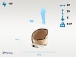 PURLINE - Coussin électrique chauffant pour lombaires 100W laine beige - vignette