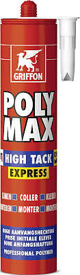 GRIFFON - Colle de montage POLY MAX®HIGH TACK EXPRESS, blanc, cartouche de 425g - large
