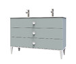 ONDEE - Meuble de salle de bain à poser NEMOO plan vasque - L120cm - Vert d'eau - Laqué - vignette