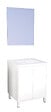 ONDEE - Meuble Salle de Bain BELIS - A poser - Miroir Suspendu - 60cm - Finition Blanc - vignette