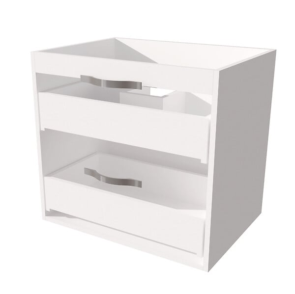 ONDEE - Ensemble caisson + vasque MIXY - 60cm - Blanc - Mélaminé - Livré en kit - large