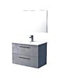 ONDEE - Meuble de salle de bain à poser ARUBA - 80cm - Ciment - Mélaminé - Livré en kit - vignette