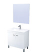 ONDEE - Meuble de salle de bain à poser HELGO - 80cm - Blanc - Mélaminé - Livré en kit - vignette