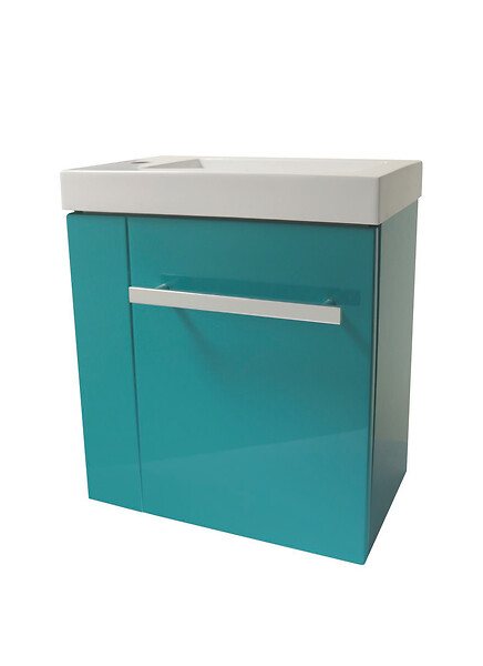 ONDEE - Meuble LAVE MAIN SEYMOUR Lagon avec plan vasque blanc - large