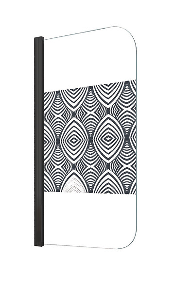 ONDEE - Pare Baignoire UIMI - 80x140x0,5cm - Verre trempé sérigraphié - Finition noire - large