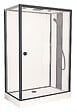 ONDEE - Cabine de douche GONEA - 140 x 80 cm - Accès de face - Profilés aluminium - Noir mat - vignette