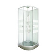 ONDEE - Cabine de douche hydromassante AMELIA - Porte Coulissante - Gris - 1/4 C - 80cm - vignette