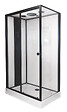 ONDEE - Cabine de douche hydromassante RADIO NOGEA - Sans silicone - Noir mat - 120x80cm - vignette
