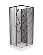 ONDEE - Cabine de douche CIMENT - Carreaux de ciment - Noir - 90x90cm - vignette