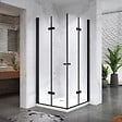 SANIVERRE - ELIZA-BLACK Cabine de douche noire 75x75 cm H.180 pivotante-pliante verre 6 mm - vignette