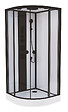 ONDEE - Cabine de douche hydromassante - radio - NOGEA - Sans silicone - Noir mat - 1/4 Cercle 90cm - vignette