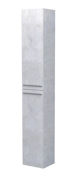 ONDEE - Colonne de rangement à suspendre ARUBA - 30cm - Ciment - Mélaminé - Livré en kit - large