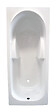 ONDEE - Kit Baignoire rectangulaire 170x70 et tablier motif vague - abs et acryl 3mm - blanc - vignette