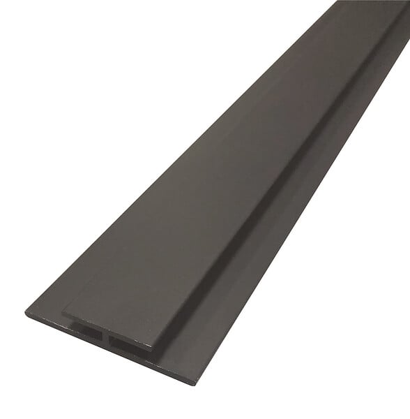 ONDEE - Profilé jonction panneaux muraux - Hauteur 2,55 m - Finition noir mat - large