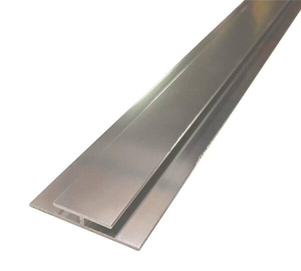 ONDEE - Profilé jonction panneaux muraux - Hauteur 2,55 m - Finition chromé brillant - large