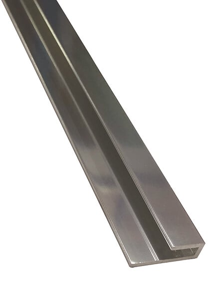 ONDEE - Profilé panneaux muraux - Hauteur 2,55 m - Finition chromé brillant - large