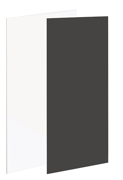 ONDEE - Panneau mural de salle de bain - bicolor - 1,2x2,55m - blanc et noir - large