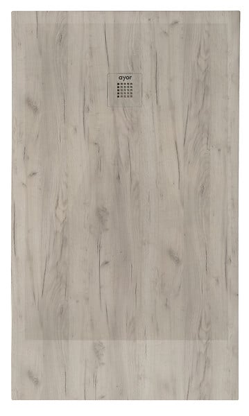 ONDEE - Receveur de douche  NOLA 3 - 90x140x3 - Résine - Nature bois - Bonde - Découpable - large