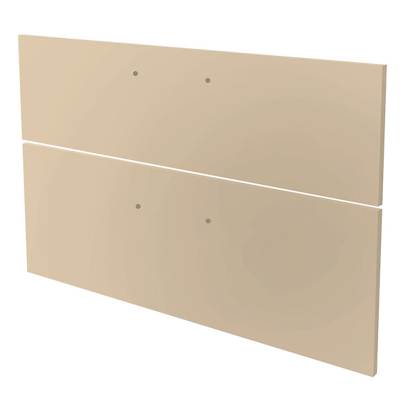 ONDEE - 2 Façades de tiroir MIXY - pour meuble de salle de bain - 80cm - Sable - Laqué - large