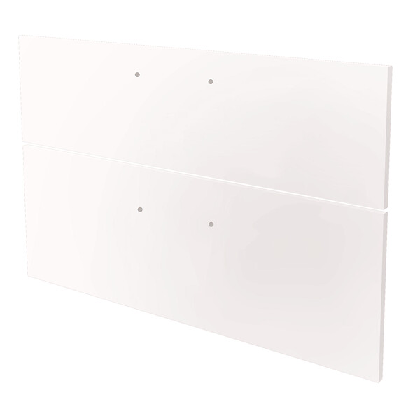 ONDEE - 2 Façades de tiroir MIXY - pour meuble de salle de bain - 80cm - Blanc - Laqué - large