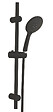 ONDEE - Kit barre de douche à douchette sans mitigeur SILKY - H65cm - Finition noir mat - vignette