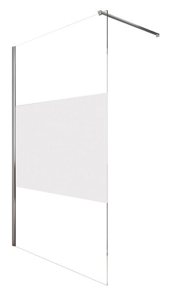 ONDEE - Paroi de douche TUHINA - Verre trempé 8mm - Sérigraphie Dépolie - 100x200cm - large