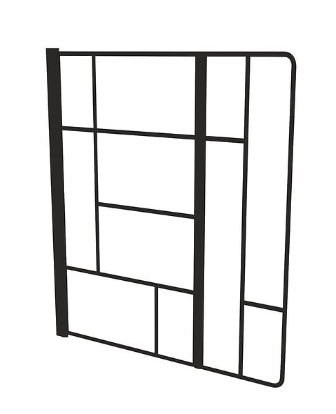 ONDEE - Pare baignoire FABRILIA - 120x140x0,5cm - Verre trempé -  Finitions noir mat - large