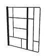 ONDEE - Pare baignoire FABRILIA - 120x140x0,5cm - Verre trempé -  Finitions noir mat - vignette