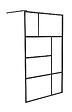 ONDEE - Paroi de douche FABRILIA - Verre trempé 8mm - Finition Noir mat - 90x200cm - vignette