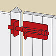 AFBAT - Verrou box a visser + gâche  d12mm noir - vignette