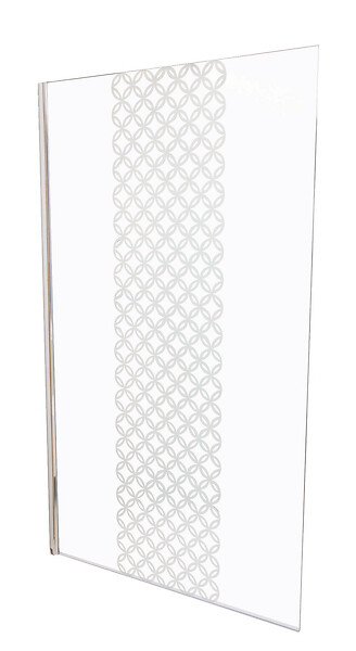 ONDEE - Paroi de douche TAILA - Verre trempé 8mm - Sérigraphie Motif givré - 120x200cm - large