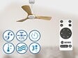 PURLINE - Ventilateur de plafond Réversible  Thermostat Wifi Moteur à courant continu Toits en pente Télécommande Hypersilence Mémoire - vignette