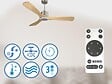 PURLINE - Ventilateur de plafond Réversible  Thermostat Dimmable Wifi Moteur à courant continu Toits en pente Télécommande Lumière à trois tons Hypersilence Mémoire - vignette