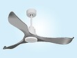 PURLINE - Ventilateur de plafond Réversible  Thermostat Wifi Moteur à courant continu Toits en pente Télécommande Mémoire - vignette