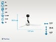 PURLINE - Ventilateur de plafond Réversible  Thermostat Dimmable Wifi Moteur à courant continu Toits en pente Télécommande Lumière à trois tons Adaptateur 2/3 Lames - vignette