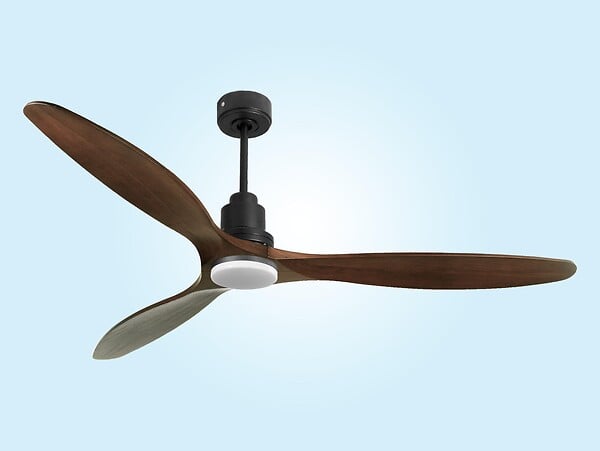 PURLINE - Ventilateur de plafond Réversible  Thermostat Dimmable Wifi Moteur à courant continu Toits en pente Télécommande Lumière à trois tons Hypersilence Mémoire - large
