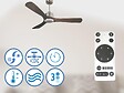PURLINE - Ventilateur de plafond Réversible  Thermostat Dimmable Wifi Moteur à courant continu Toits en pente Télécommande Lumière à trois tons Hypersilence Mémoire - vignette