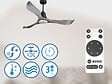 PURLINE - Ventilateur de plafond Réversible  Thermostat Dimmable Wifi Moteur à courant continu Toits en pente Télécommande Lumière à trois tons Mémoire - vignette