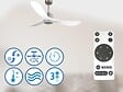 PURLINE - Ventilateur de plafond Réversible  Thermostat Dimmable Wifi Moteur à courant continu Toits en pente Télécommande Lumière à trois tons Hypersilence Mémoire - vignette
