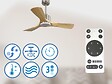 PURLINE - Ventilateur de plafond Réversible  Thermostat Dimmable Wifi Moteur à courant continu Toits en pente Télécommande Lumière à trois tons Hypersilence Mémoire - vignette