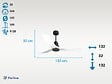 PURLINE - Ventilateur de plafond Réversible  Thermostat Wifi Moteur à courant continu Toits en pente Télécommande Hypersilence Mémoire - vignette