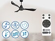 PURLINE - Ventilateur de plafond Réversible  Thermostat Wifi Moteur à courant continu Toits en pente Télécommande Adaptateur 2/3 Lames Hypersilence Mémoire - vignette