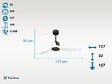 PURLINE - Ventilateur de plafond Réversible  Thermostat Wifi Moteur à courant continu Toits en pente Télécommande Adaptateur 2/3 Lames Hypersilence Mémoire - vignette