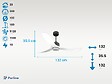 PURLINE - Ventilateur de plafond Réversible  Thermostat Dimmable Wifi Moteur à courant continu Toits en pente Télécommande Lumière à trois tons Hypersilence Mémoire - vignette