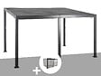 HESPERIDE - Pergola bioclimatique Avila 4 x 3 m graphite en aluminium + 6 moustiquaires - Hespéride - vignette