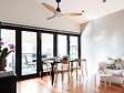 PURLINE - Ventilateur de plafond Réversible  Thermostat Dimmable Wifi Moteur à courant continu Toits en pente Télécommande Lumière à trois tons Hypersilence Mémoire - vignette