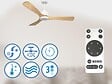 PURLINE - Ventilateur de plafond Réversible  Thermostat Dimmable Wifi Moteur à courant continu Toits en pente Télécommande Lumière à trois tons Hypersilence Mémoire - vignette