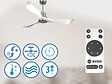 PURLINE - Ventilateur de plafond Réversible  Thermostat Wifi Moteur à courant continu Toits en pente Télécommande Adaptateur 2/3 Lames Hypersilence Mémoire - vignette