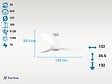 PURLINE - Ventilateur de plafond Réversible  Thermostat Dimmable Wifi Moteur à courant continu Toits en pente Télécommande Lumière à trois tons Hypersilence Mémoire - vignette